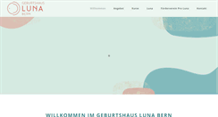 Desktop Screenshot of geburtshausluna.ch