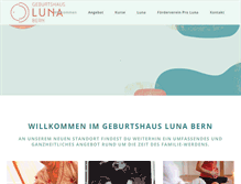Tablet Screenshot of geburtshausluna.ch